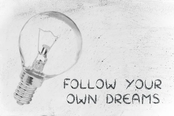 Follow your own dreams illustration — Stock Photo, Image