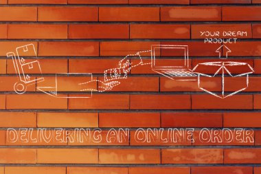 concept of delivering an online order