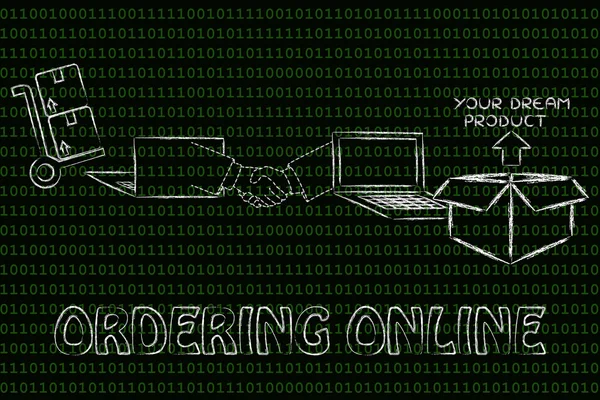 Concept of ordering online — Stok fotoğraf