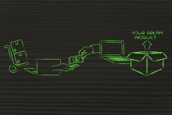 Concepto de venta y compra en línea — Foto de Stock