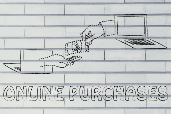 Concept of online purchases — ストック写真