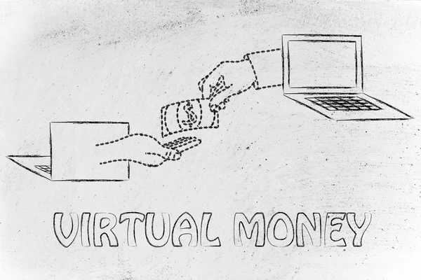 Conceito de métodos de pagamentos virtuais — Fotografia de Stock