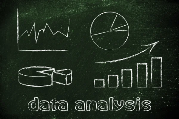 Graphs and stats business illustration — Stock fotografie