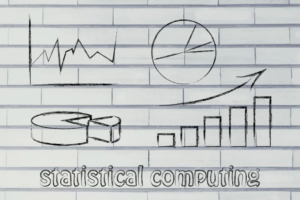 Grafici e indici di performance illustrazione aziendale — Foto Stock