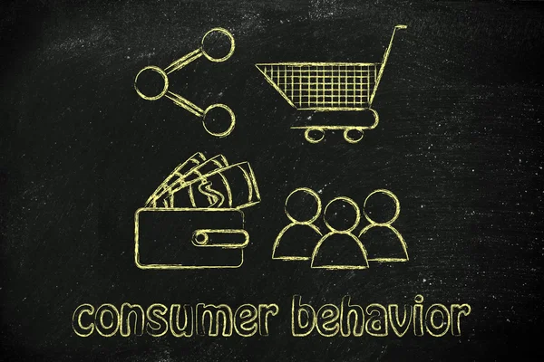 Customer behavior and analysing big data for marketing — 스톡 사진
