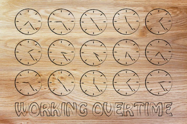 Working overtime illustration — Stock Photo, Image