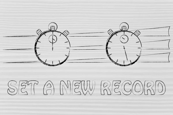 Concept of setting a record — Zdjęcie stockowe