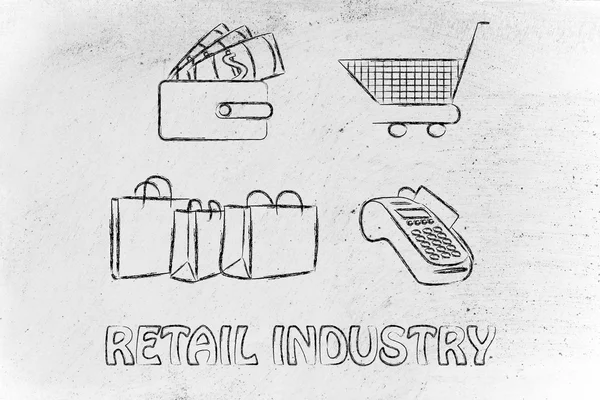 Retail industry illustration — Stok fotoğraf