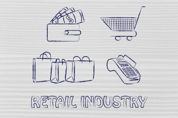 Retail industry illustration — Stockfoto