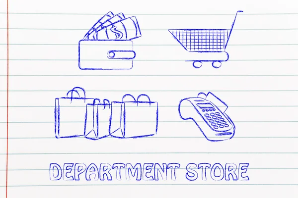 Department store illustration — Zdjęcie stockowe