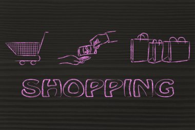 Shopping day illustration