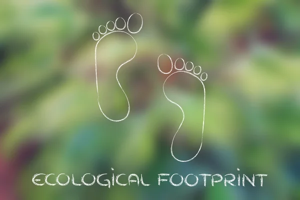 Ecological footprint — Stock Photo, Image