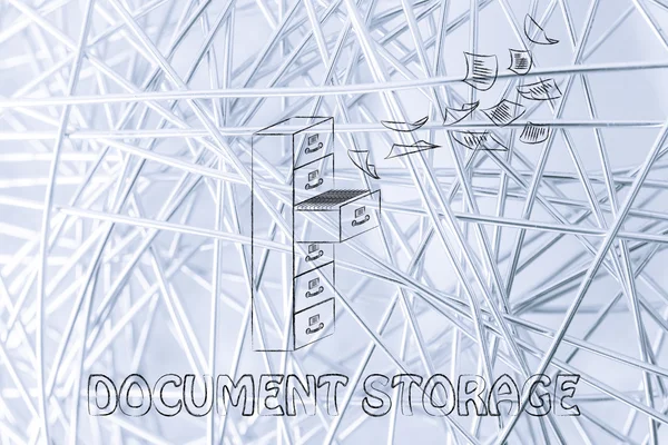 Konzept der Dokumentenspeicherung — Stockfoto