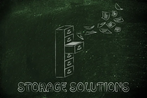 Concepto de soluciones de almacenamiento —  Fotos de Stock