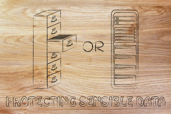 Protección de la ilustración de datos sensibles —  Fotos de Stock