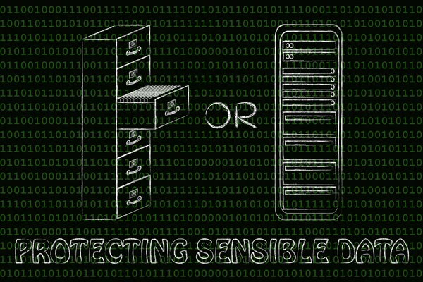 Protección de la ilustración de datos sensibles — Foto de Stock