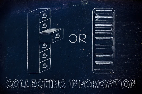 收集信息插图 — 图库照片