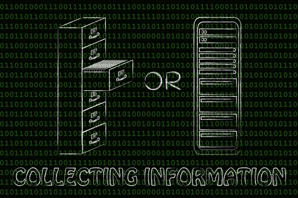 Het verzamelen van informatie illustratie — Stockfoto