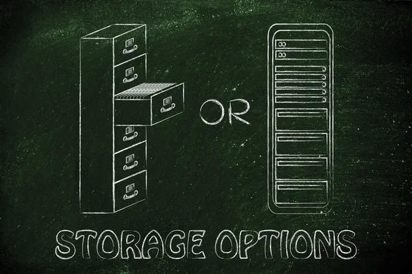 Konzept der Speichermöglichkeiten — Stockfoto