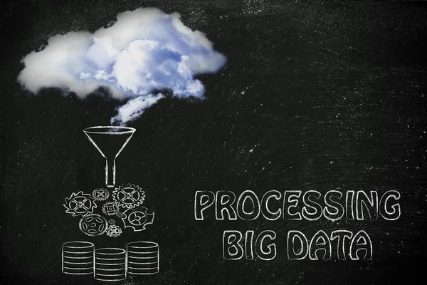 Processing big data illustration — Stock Photo, Image