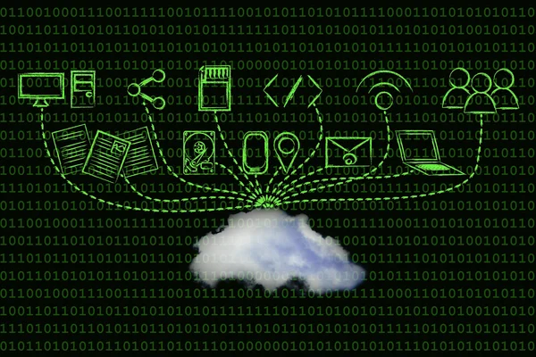 Télécharger et télécharger des fichiers dans un cloud — Photo