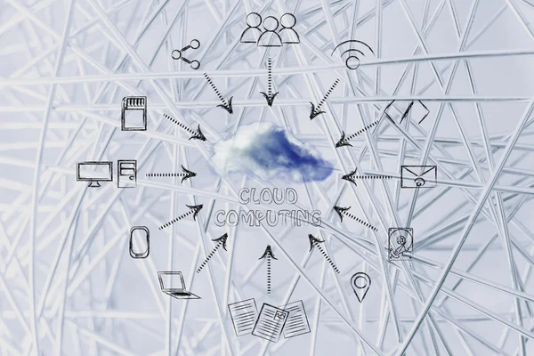 Concept van cloud computing — Stockfoto