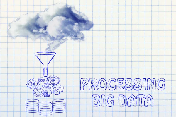 Processing big data illustration — Stock Photo, Image