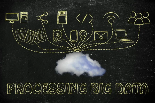Processamento de Big Data ilustração — Fotografia de Stock