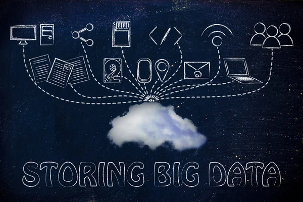 Almacenamiento de big data — Foto de Stock