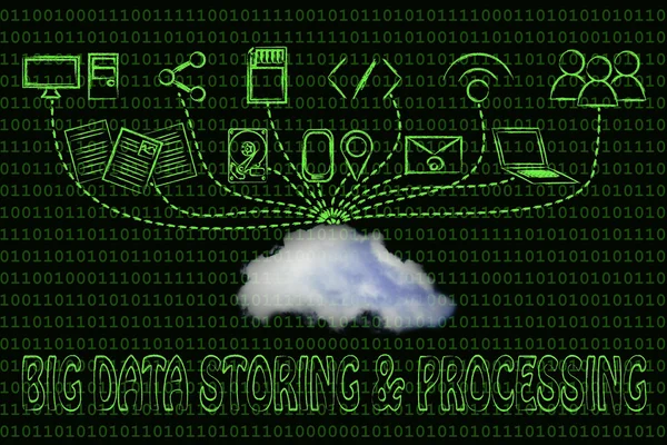 Big data storing and processing — Stock Photo, Image