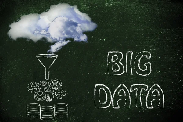 Big data and cloud computing — Stock Photo, Image