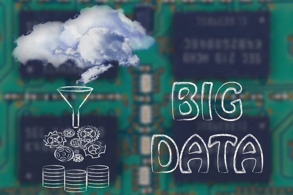 Big data och cloud computing — Stockfoto