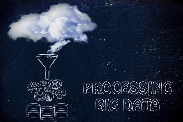 Processamento de big data — Fotografia de Stock