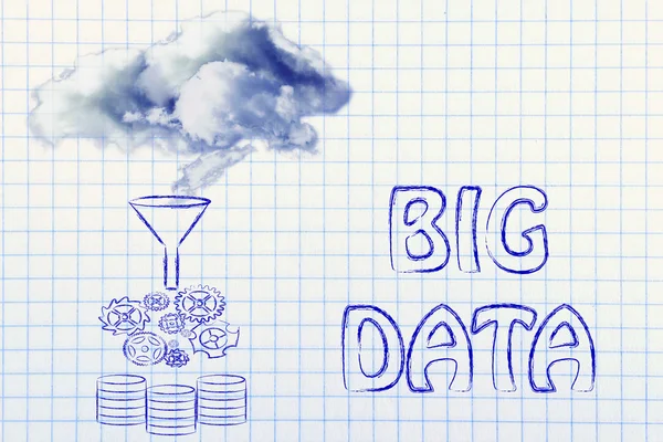 Big data e computação em nuvem — Fotografia de Stock