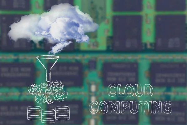 Concepto de computación en nube — Foto de Stock