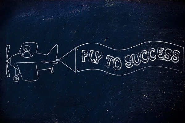 Fly to success concept — Stock Photo, Image