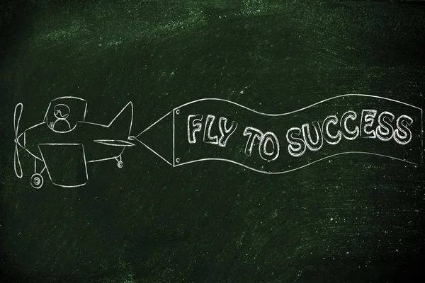 Fly to success concept — Stock Photo, Image