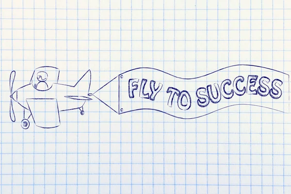 Fly to success concept — Stock Photo, Image