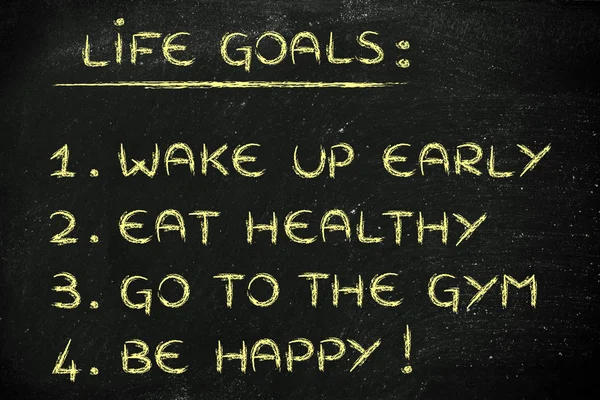 Healthy lifestyle goals — Stock Photo, Image