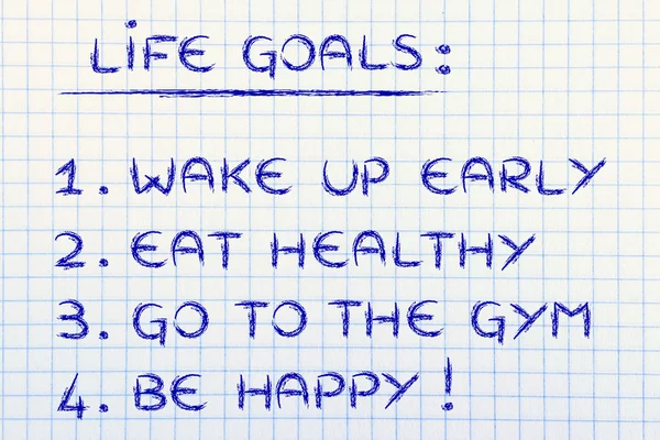 Healthy lifestyle goals — Stock Photo, Image