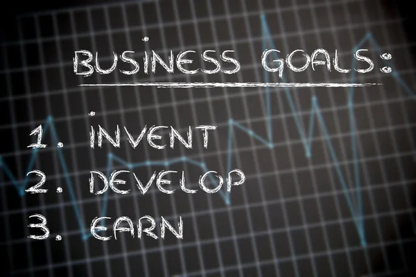 Business goals on stats background — Stock Photo, Image