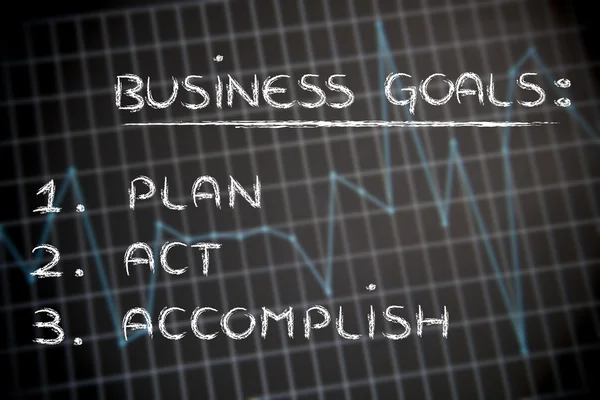 Business goals on stats background — Stock Photo, Image