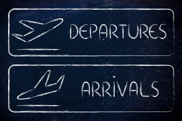 Departures and arrivals illustration — Stock Photo, Image