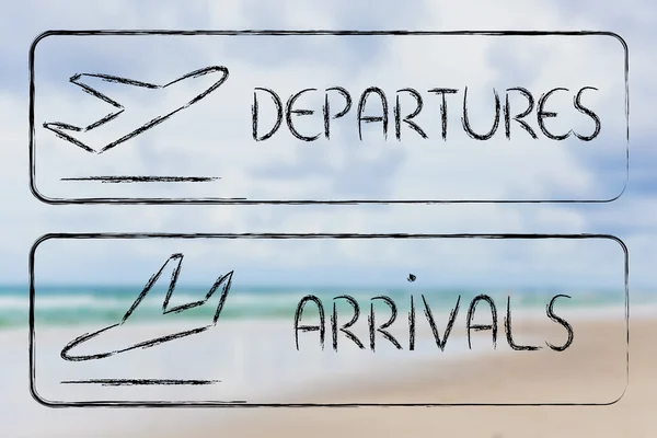 Departures and arrivals illustration — Stock Photo, Image