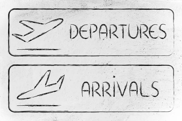 Departures and arrivals illustration — Stock Photo, Image