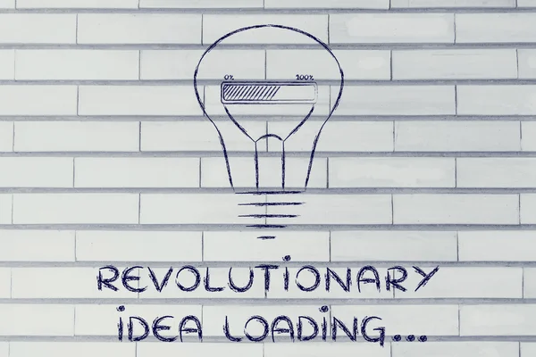 Ilustración de carga de idea revolucionaria — Foto de Stock