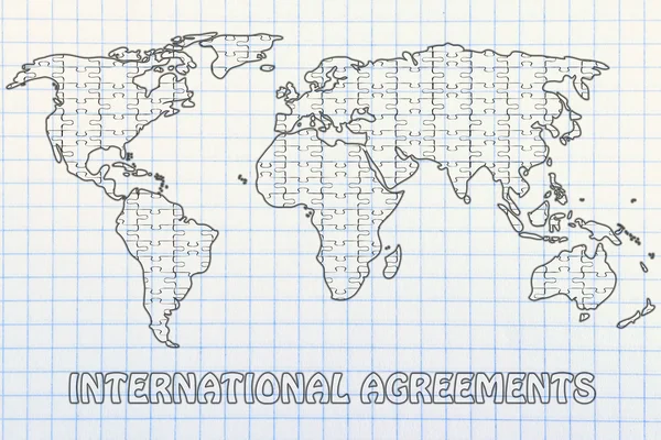 Koncepcja umów międzynarodowych — Zdjęcie stockowe