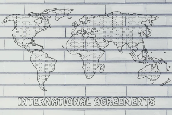 Concept van internationale overeenkomsten — Stockfoto