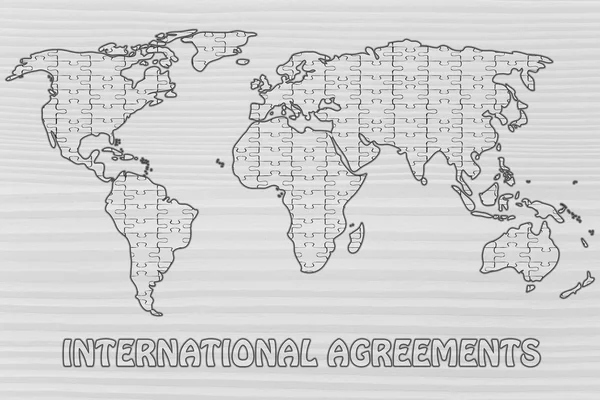 Koncepcja umów międzynarodowych — Zdjęcie stockowe