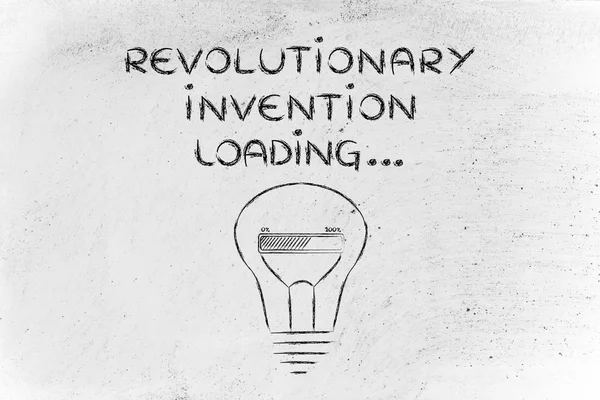 Concept of developing a revolutionary invention — Stock Photo, Image